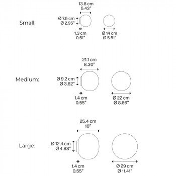 Specification Image for Lodes Volum Ceiling/Wall Light