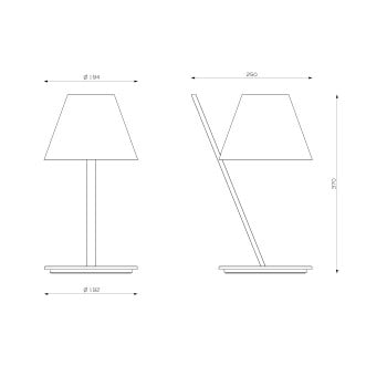 Specification image for Artemide La Petite Table Lamp