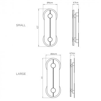 Specification Image for Bert Frank Brace LED Wall Light