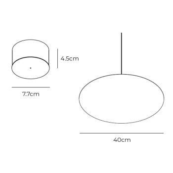 Specification Image for Davide Groppi Asintoto LED Pendant