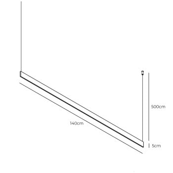 Specification image for Davide Groppi Sottile LED Suspension Light