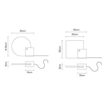 Specification Image for Fabbian Plana LED Table Lamp