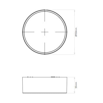 Specification Image for Astro Kea 150 Round Wall Light