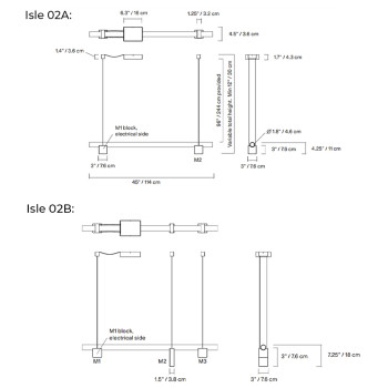 Specification Image for Lambert & Fils Isle 02 LED Suspension