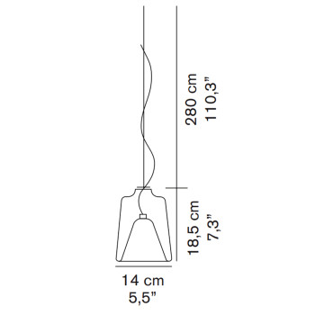 Specification Image for Oluce Lanternina Pendant