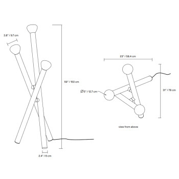Specification Image for Lambert & Fils Parc Floor Lamp
