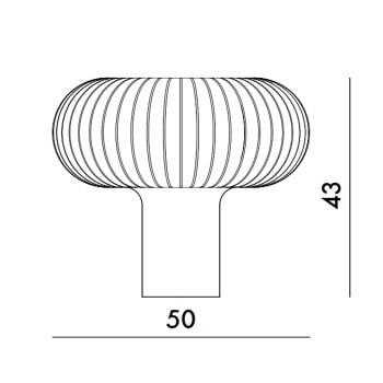 Specification Image for Kartell Teresa Table Lamp