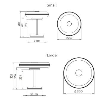 Specification Image for Bert Frank Beran LED Table Lamp