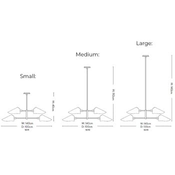 Specification Image for &Tradition Bonnet Chandelier
