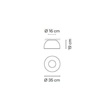 Specification Image for Vibia Duo Petra LED Ceiling Light