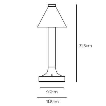 Specification Image for Kartell Goodnight Cap LED Portable Lamp