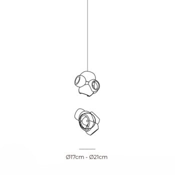 Specification Image for Bocci 100.1 Single Random Pendant