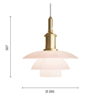Specification Image for Louis Poulsen PH 3 3 Pale Rose Pendant