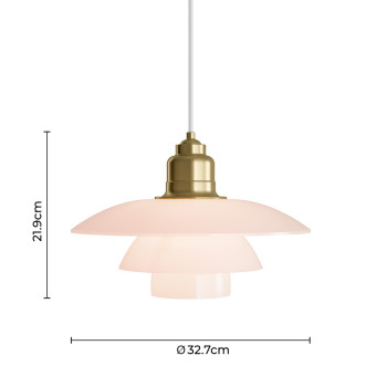 Specification Image for Louis Poulsen PH 3½/3 Pale Rose Brass Pendant