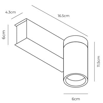 Specification Image for Davide Groppi Dot P 51 Surface Spot Light