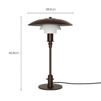 Specification Image for Louis Poulsen PH Aged Brass 3/2 Table Lamp