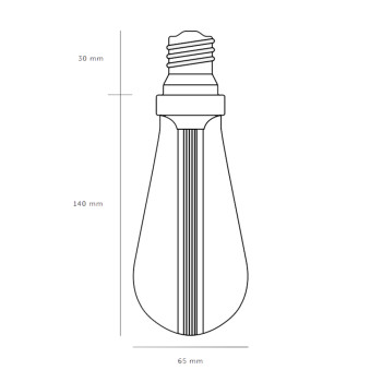 Specification Image for Buster + Punch Dimmable E27 Teardrop Buster Bulb