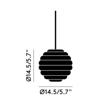 Specification Image for Tom Dixon Press Frosted Mini Sphere Pendant