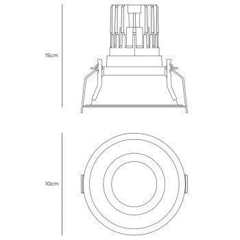 Specification Imge for Astro Minima Pro Round Fixed IP65 LED Recessed Light
