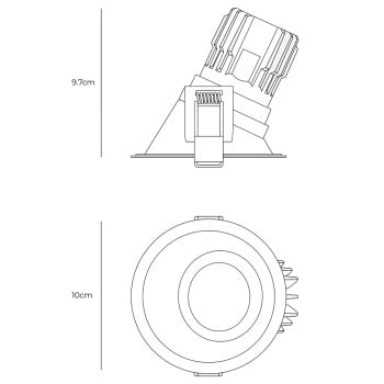 Specification Image for Astro Minima Pro Round 25 IP65 LED Recessed Light