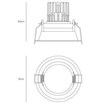 Specification Image for Astro Minima Pro Round Adjustable LED Recessed Light