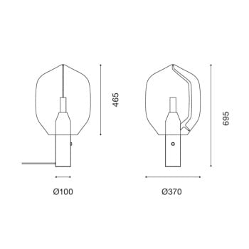 Specification Image for Established & Sons Lighthouse Table Lamp