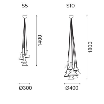 Specification Image for Established & Sons Torch Bunch Suspension