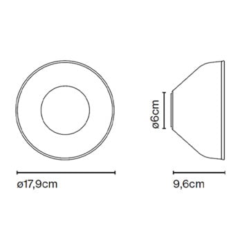 Specification Image for Marset Aura 24V Dali LED Wall Light