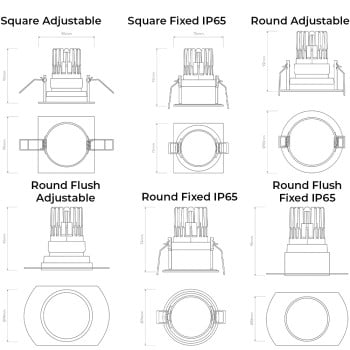 Specification Image for Astro Pinhole Pro LED Downlight