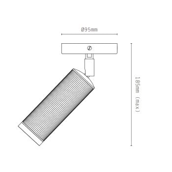 Specification Image for J. Adams & Co Spot Single Ceiling Light