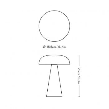 Specification image for &Tradition Como Table Lamp