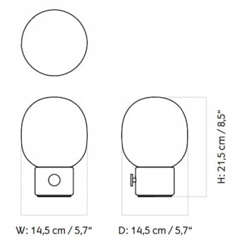 Specification Image for Audo Copenhagen JWDA Portable Lamp