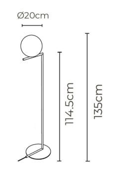 Specification Image for Flos IC Floor Lamp