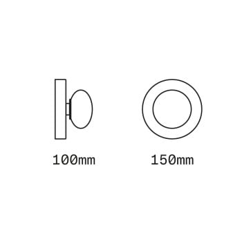 Specification image for SkLO Dot 1x Wall Light