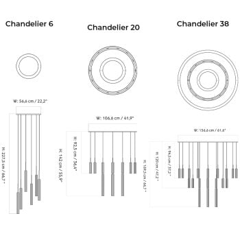 Specification Image for Audo Tubulaire Chandelier