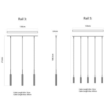 Specification Image for Audo Tubulaire Rail Pendant