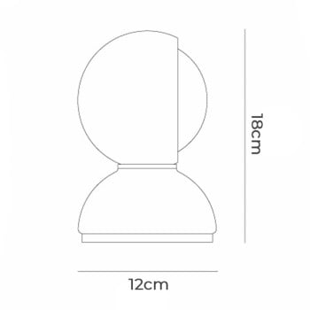 Specification Image for Artemide Eclisse x Squid Games Table Lamp