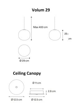Specification image for Lodes Volum Pendant