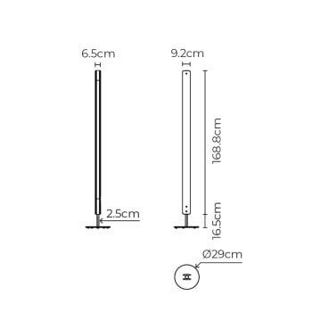 Specification Image for Flos Seki-Han Floor Lamp