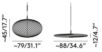 Specification Image for Tom Dixon Spring LED Pendant