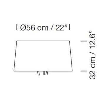 Specification Image for Santa & Cole Tripode G5 Floor Lamp Shade