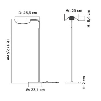 Specification Image for Audo Copenhagen Wing Floor Lamp