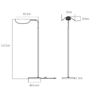 Specification Image for Audo Copenhagen Wing Floor Lamp