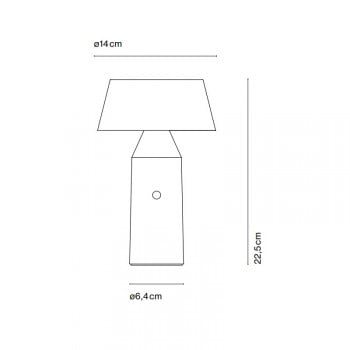 Marset Bicoca Portable LED Table Lamp Specification 
