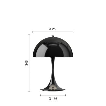 Specification Image for Louis Poulsen Panthella 250 Portable Lamp