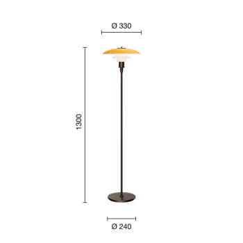 Specification image for Louis Poulsen PH 3½-2½ Floor Lamp Centenary Edition