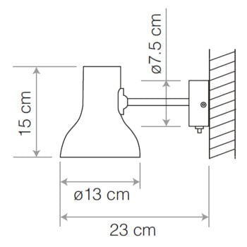 Specification Image for Anglepoise + Margaret Howell Type 75 Mini Wall Light