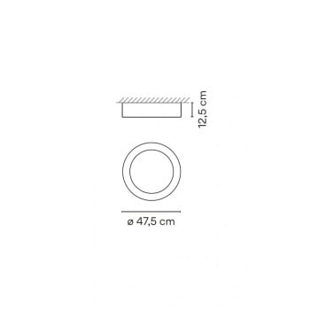 Specification Image for Vibia Duo Petra Round LED Ceiling Light