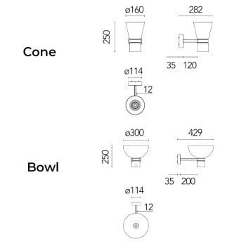 Speciifcation Image for Flos Nocturne LED Wall / Ceiling Light