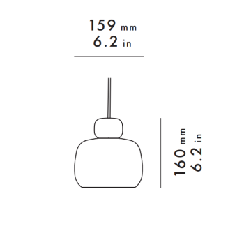 Specification Image for Woud Stone Pendant Light